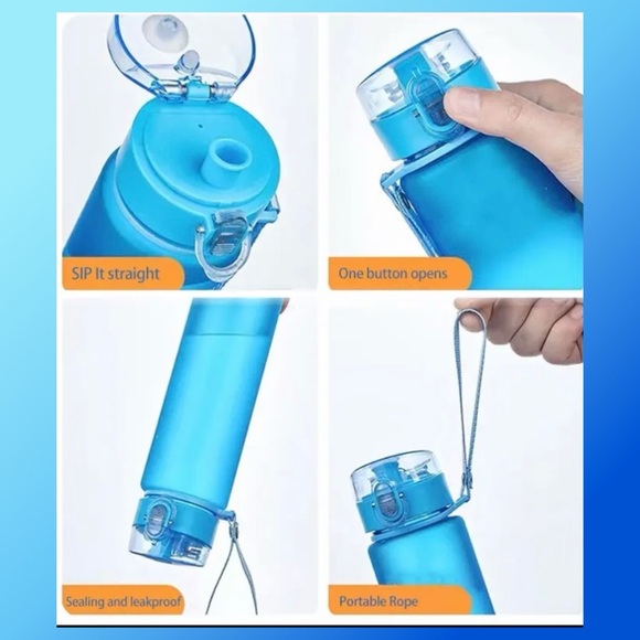 Frosted Blue Space Water Bottle - 18.9 Fluid Oz /560ml - Picture 5 of 6